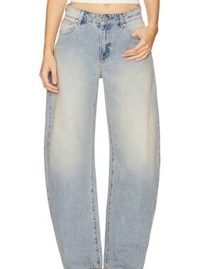 Abrand Light Blue High-Rise barrel Leg Jeans